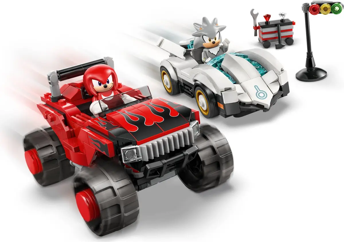 LEGO Sonic the Hedgehog 77118 Silver's Car vs. Knuckles' Monster Truck set, image 8