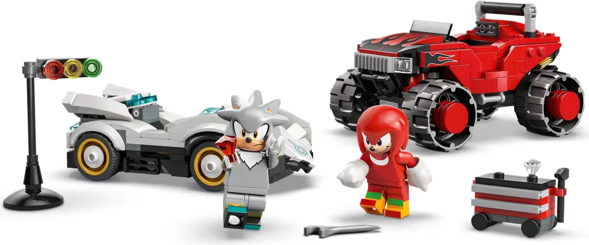 LEGO Sonic the Hedgehog 77118 Silver's Car vs. Knuckles' Monster Truck set, image 10