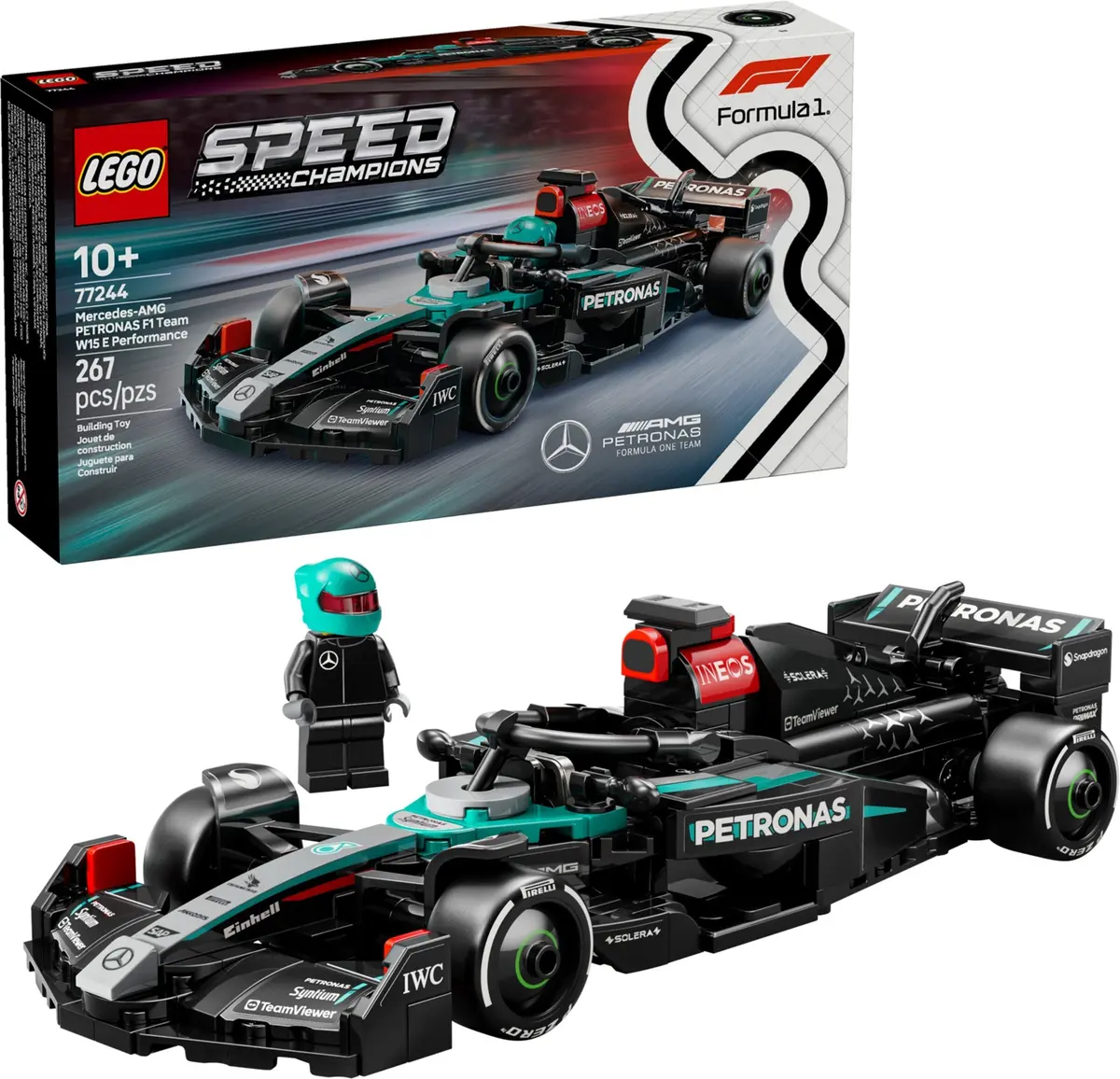 LEGO Speed Champions 77244 Mercedes-AMG PETRONAS F1 Team W15 E Performance set, image 5