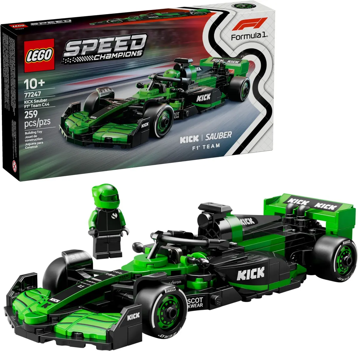 LEGO Speed Champions 77247 KICK Sauber F1 Team C44 set, image 3