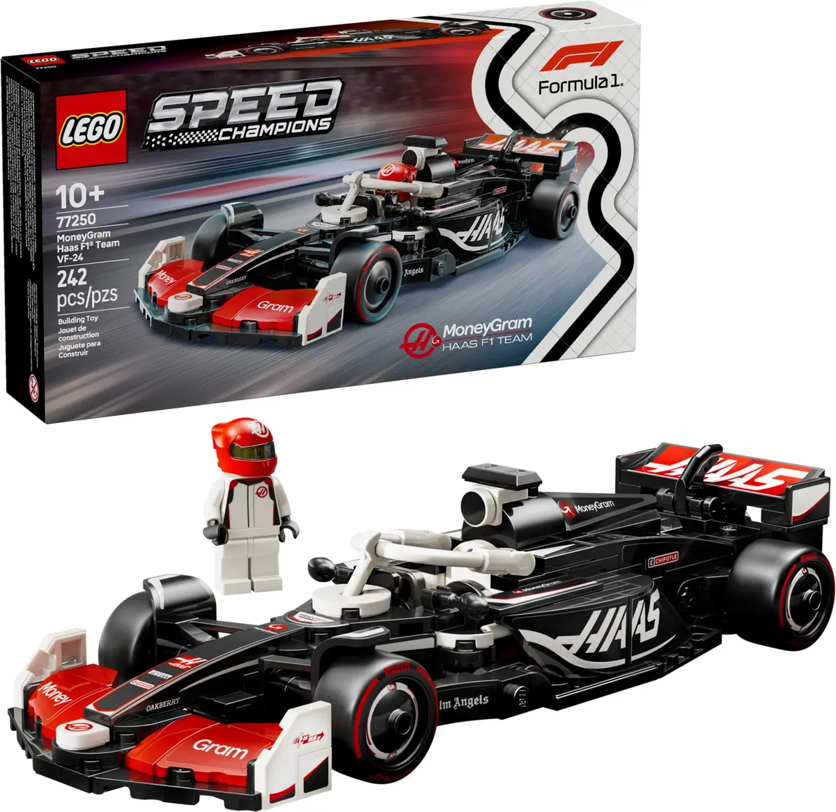 LEGO Speed Champions 77250 MoneyGram Haas F1 Team VF-24 set, image 3