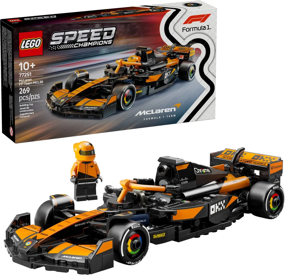 LEGO Speed Champions 77251 McLaren F1 Team MCL38 set, image 4