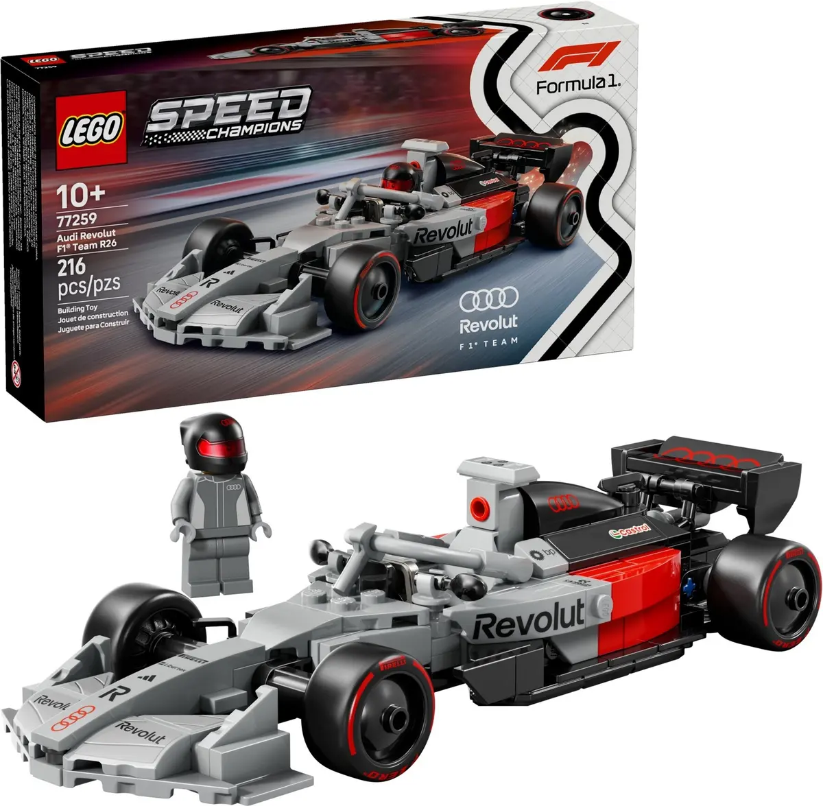 LEGO Speed Champions 77259 Audi Revolut F1 Team R26 Race Car set, image 3