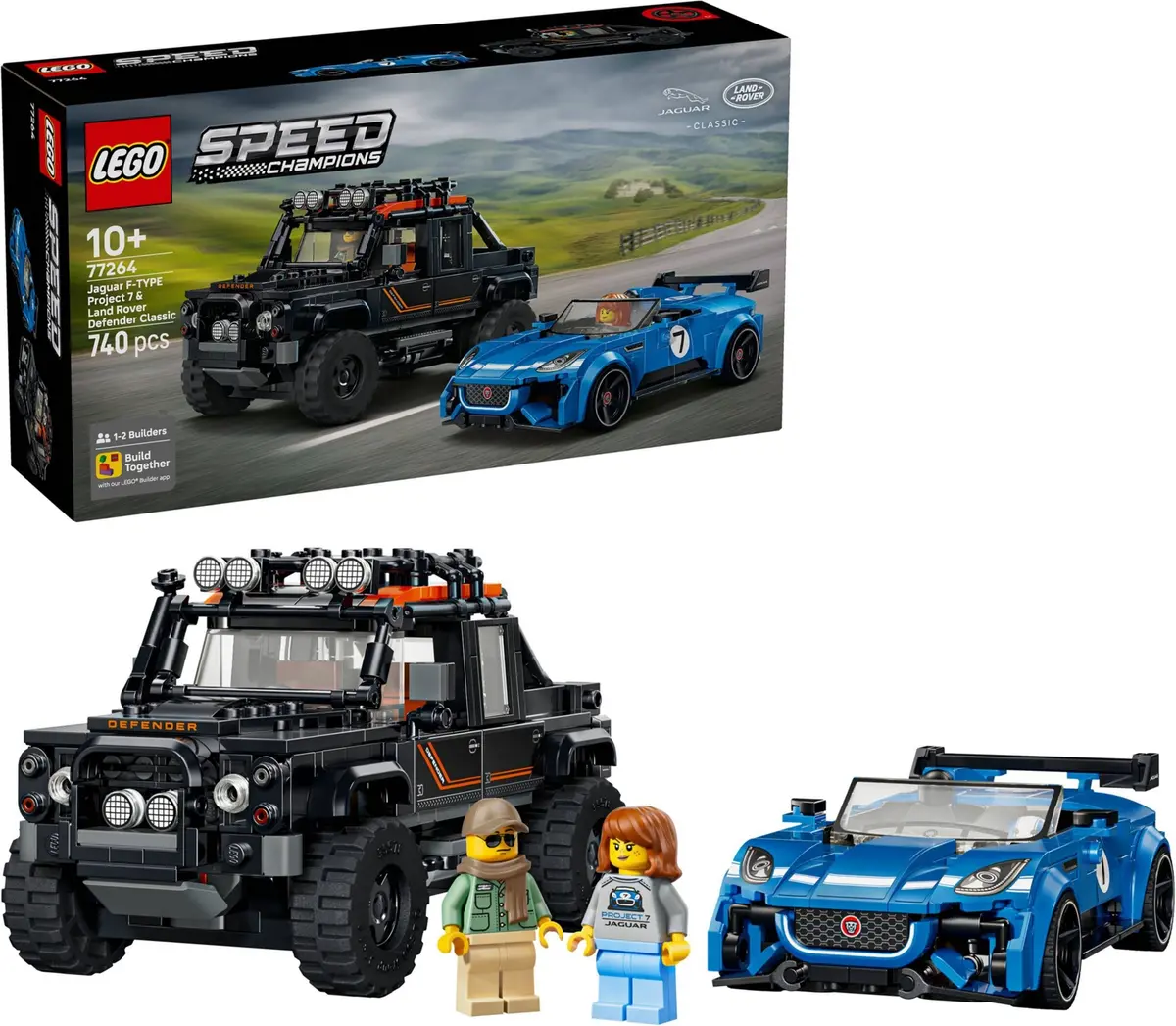 LEGO Speed Champions 77264 Jaguar F-TYPE Project 7 & Land Rover Defender Classic set, image 3