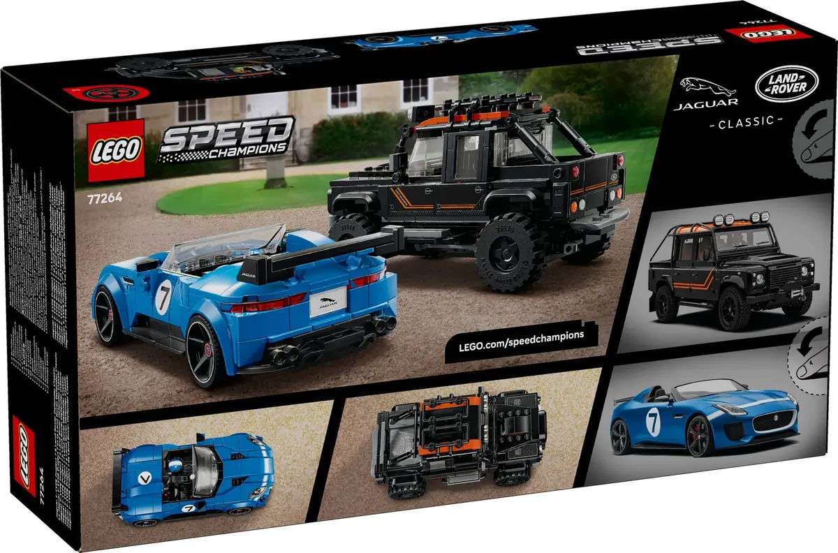LEGO Speed Champions 77264 Jaguar F-TYPE Project 7 & Land Rover Defender Classic set, image 2
