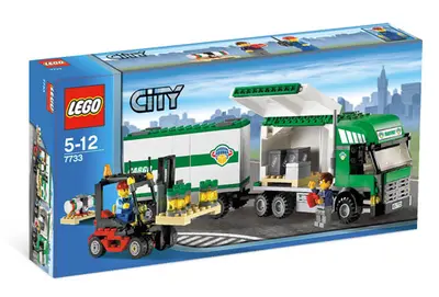 LEGO City 7733 Truck & Forklift set, image 3
