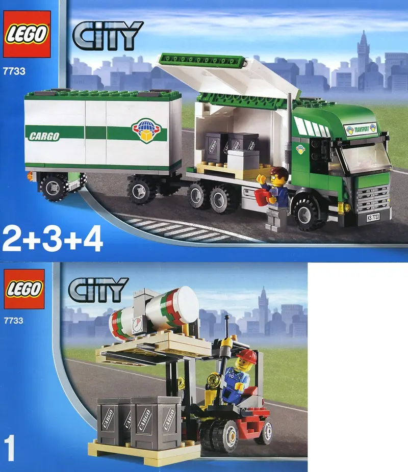 LEGO City 7733 Truck & Forklift set