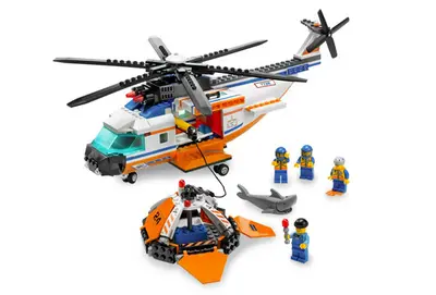 LEGO City 7738 Coast Guard Helicopter & Life Raft set, image 2