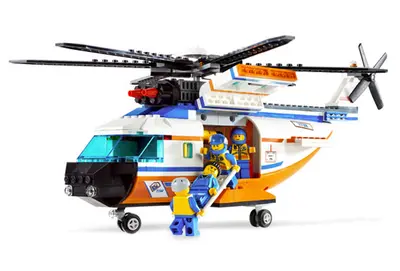 LEGO City 7738 Coast Guard Helicopter & Life Raft set, image 4