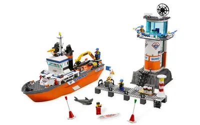 LEGO City 7739 Coast Guard Patrol Boat & Tower set, image 2