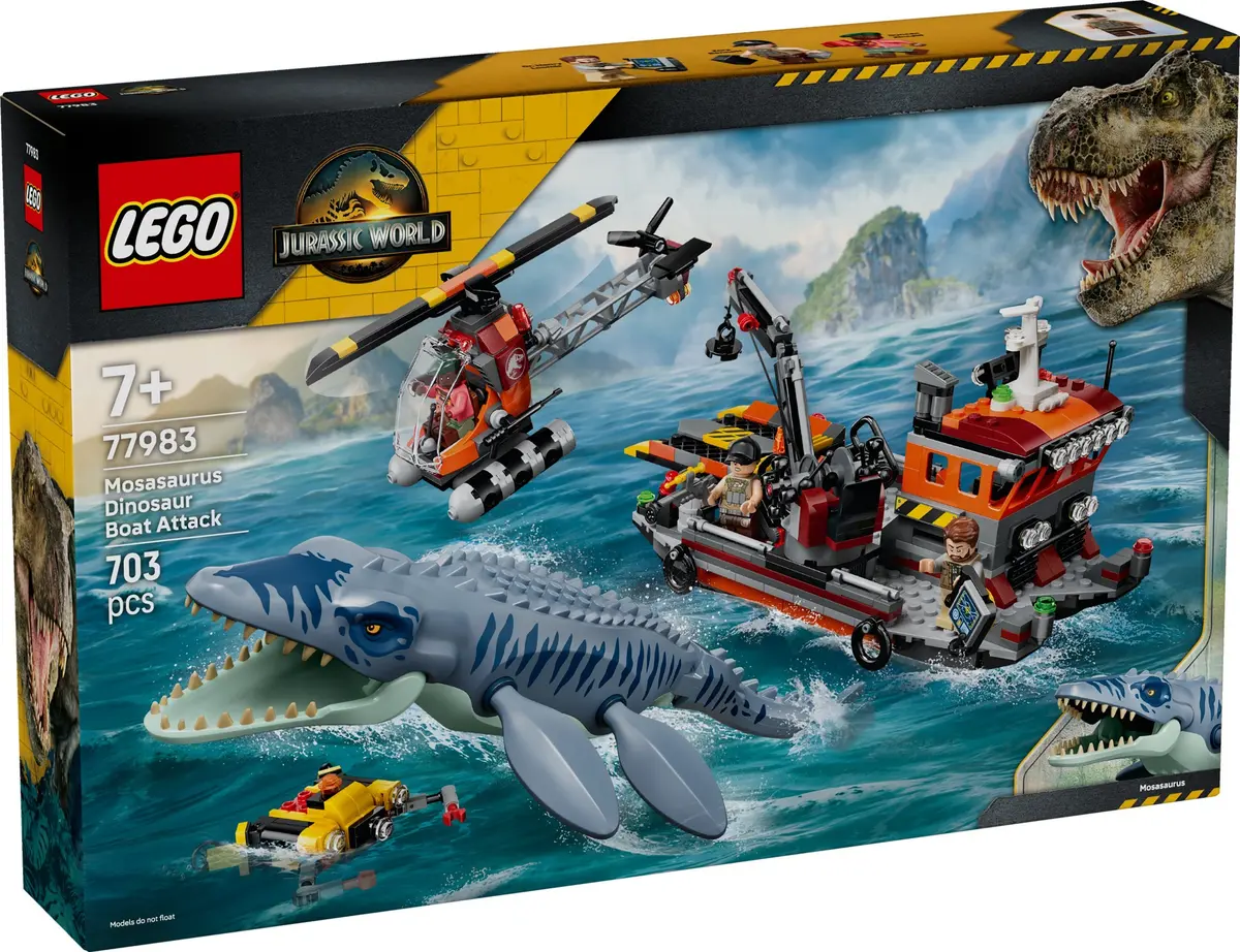 LEGO Jurassic World 77983 Mosasaurus Dinosaur Boat Attack set, image 3