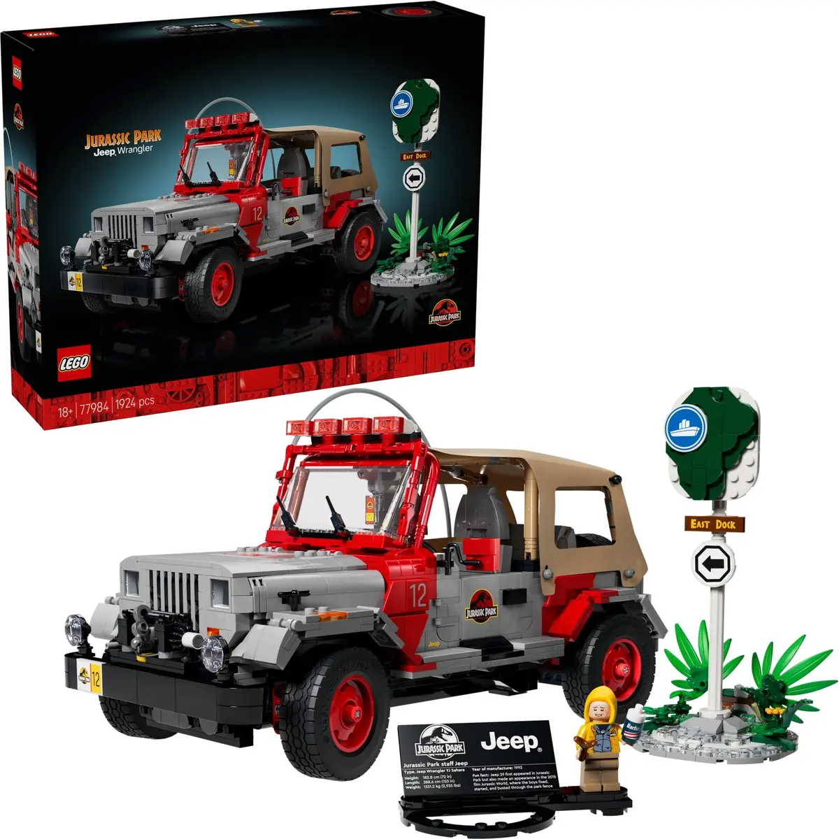 LEGO Jurassic World 77984 Jurassic Park Jeep Wrangler set, image 3