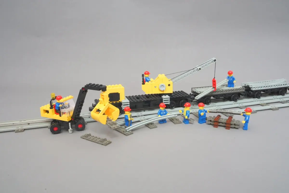 LEGO Trains 7850 8 Straight Rails Grey 4.5V set, image 16