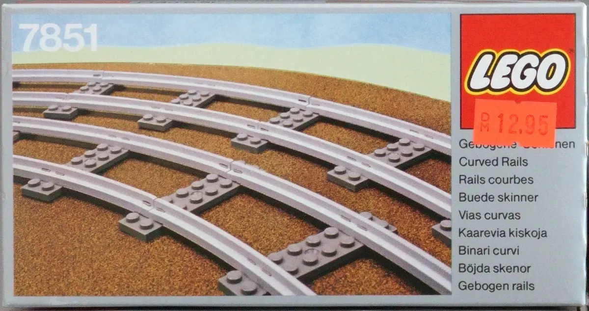 LEGO Trains 7850 8 Straight Rails Grey 4.5V set, image 18