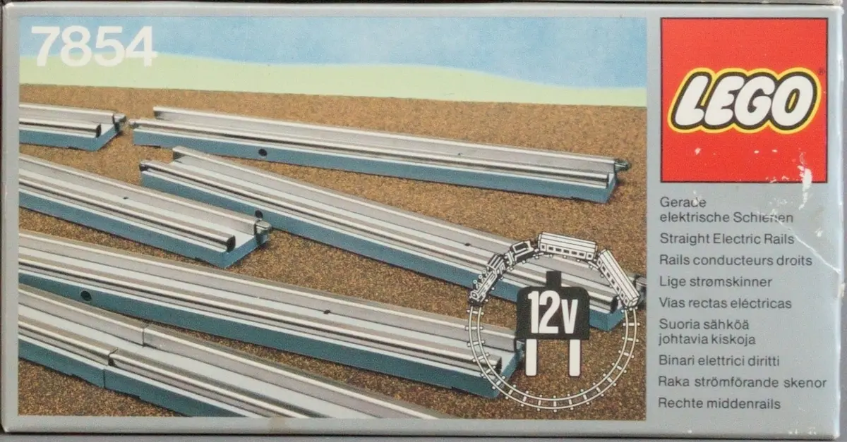 LEGO Trains 7850 8 Straight Rails Grey 4.5V set, image 15