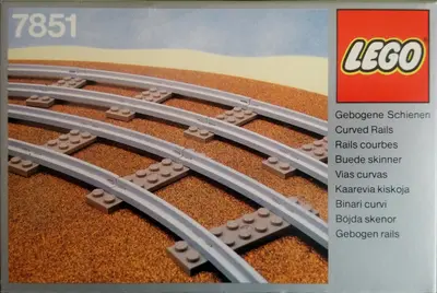 LEGO Trains 7851 8 Curved Rails Grey 4.5V set
