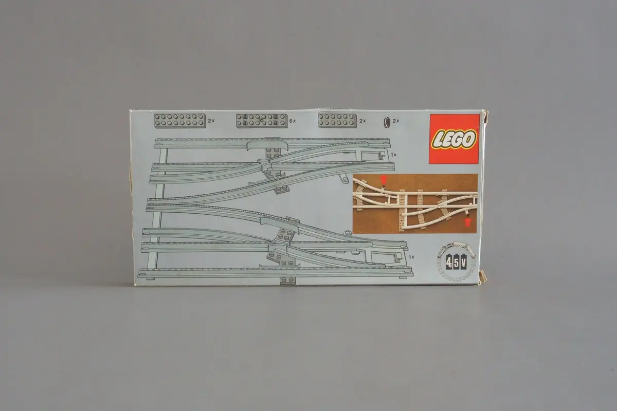 LEGO Trains 7852 Left and Right Points Manual Grey 4.5V set, image 5