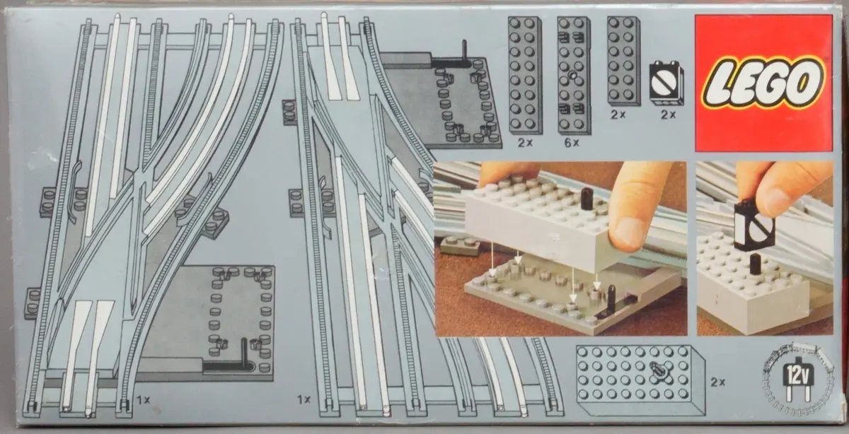 LEGO Trains 7856 Left and Right Manual Points with Electric Rails Grey 12V set, image 11