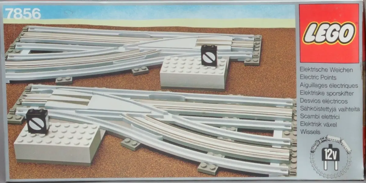 LEGO Trains 7856 Left and Right Manual Points with Electric Rails Grey 12V set, image 10