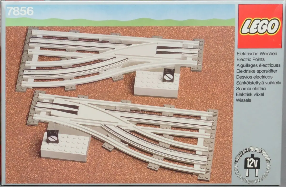 LEGO Trains 7856 Left and Right Manual Points with Electric Rails Grey 12V set, image 12