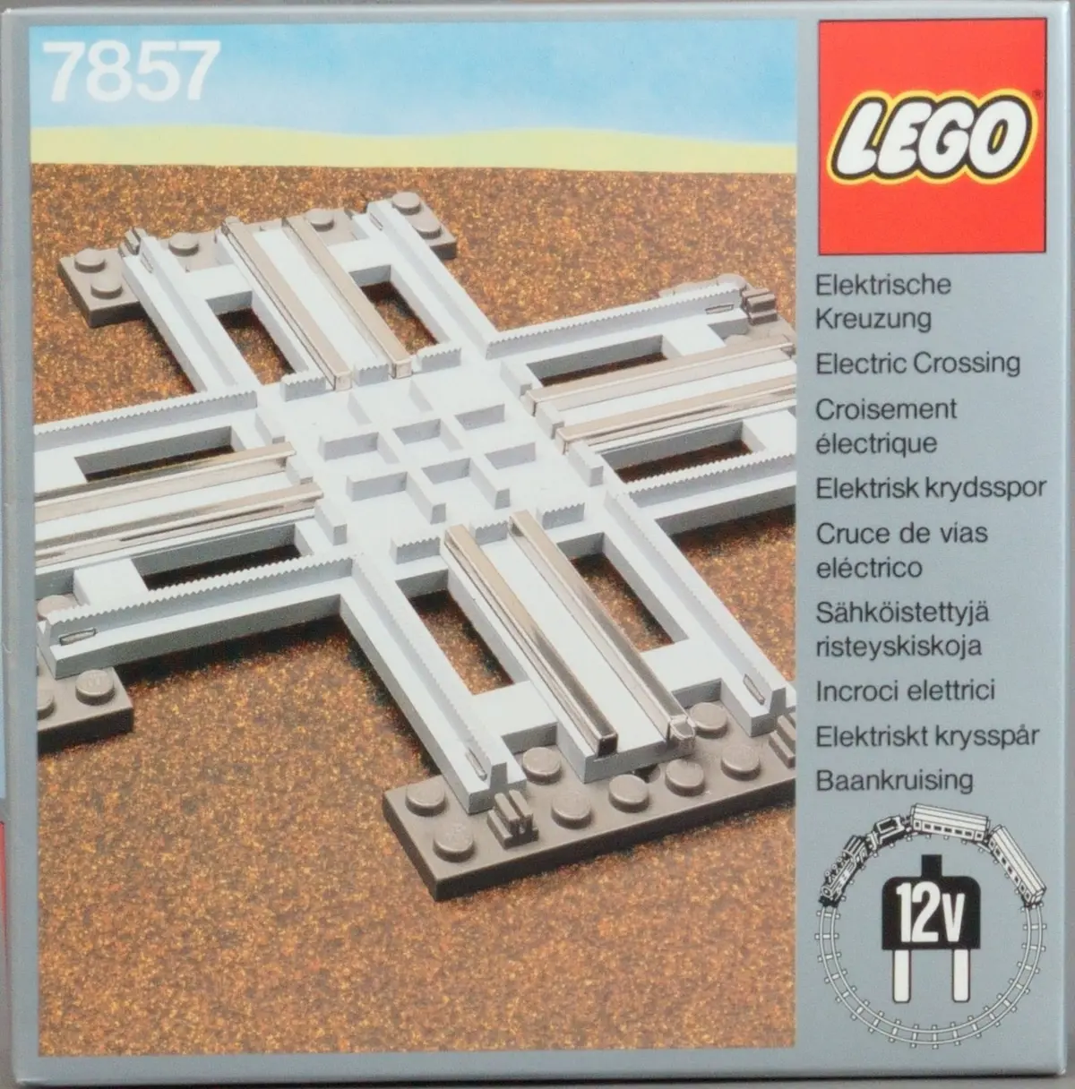 LEGO Trains 7857 Crossing, Electric Rails Grey 12V set, image 6