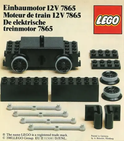 LEGO Trains 7865 Motor Replacement Unit for Battery or Motor-Less Trains 12V set