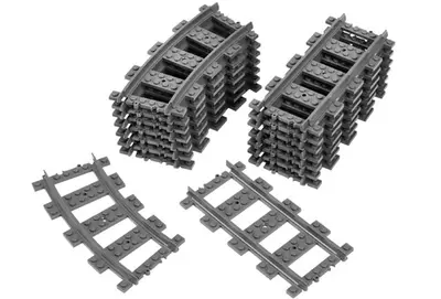 LEGO City 7896 Straight & Curved Rails set, image 4