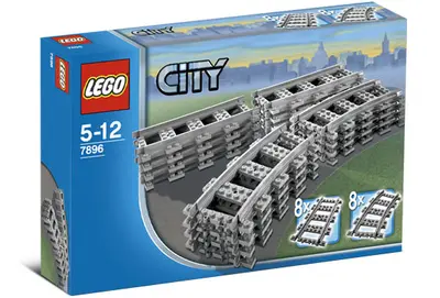 LEGO City 7896 Straight & Curved Rails set, image 3