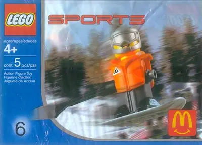 LEGO Sports 7922 Snowboarder, Orange Vest set
