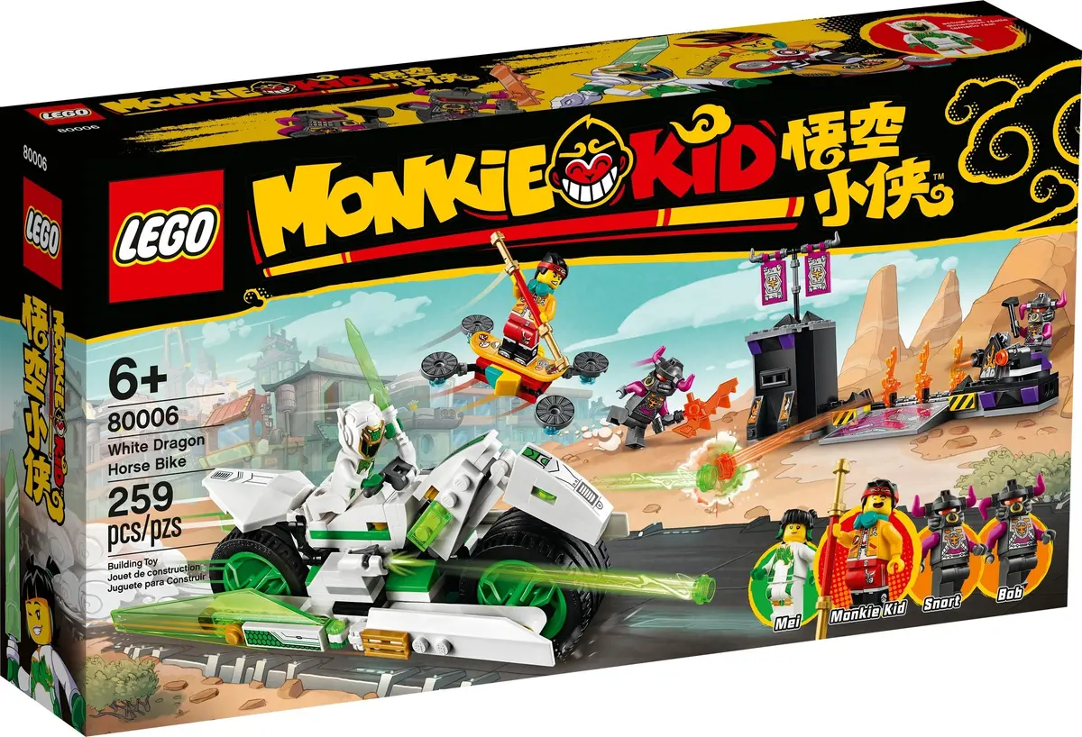 LEGO Monkie Kid 80006 White Dragon Horse Bike set, image 5