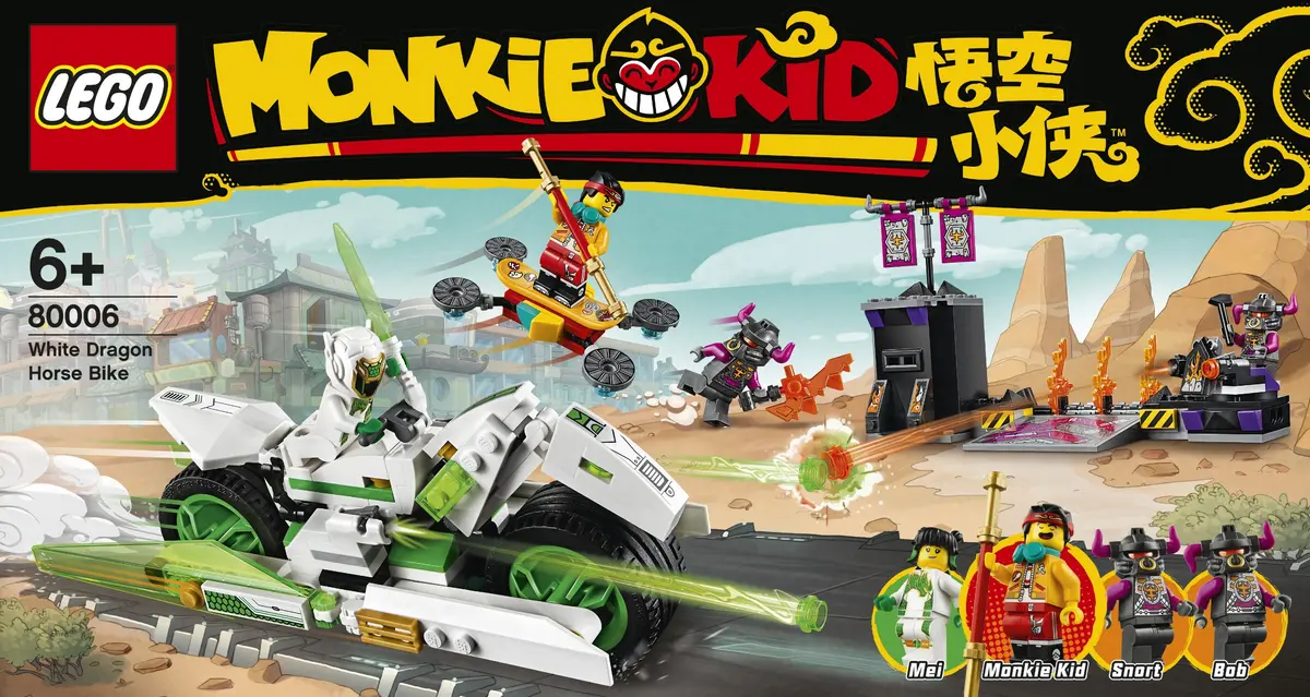 LEGO Monkie Kid 80006 White Dragon Horse Bike set, image 19