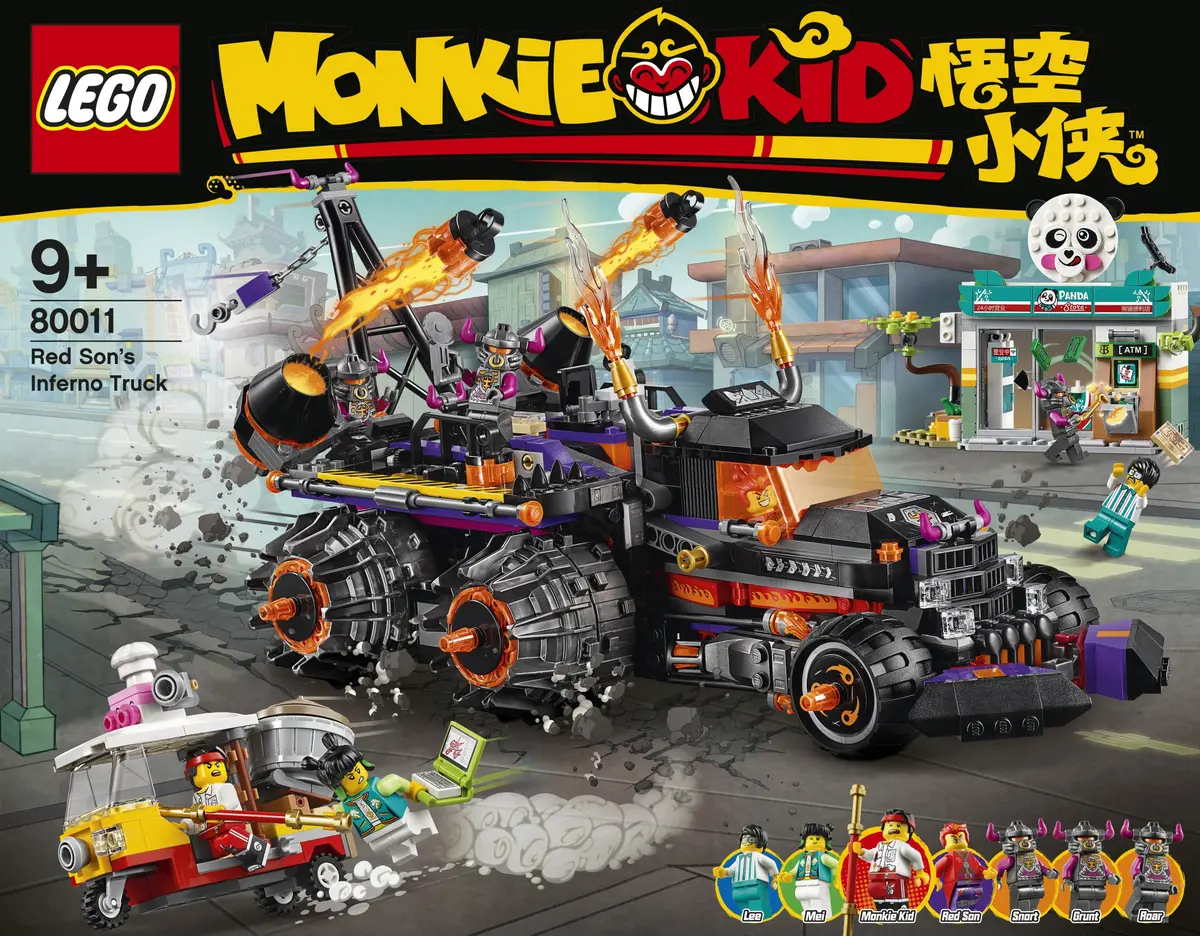 LEGO Monkie Kid 80011 Red Son's Inferno Truck set, image 20