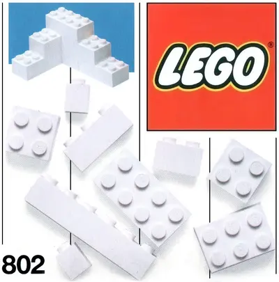 LEGO Basic 802 Extra Bricks White set