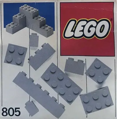 LEGO Basic 805 Extra Bricks Grey set