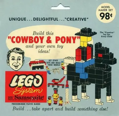 LEGO Samsonite 806 Cowboy & Pony set