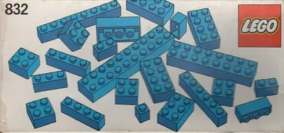 LEGO Basic 832 Blue Bricks Parts Pack set