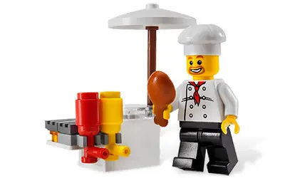 LEGO City 8398 BBQ Stand set, image 2