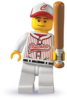 LEGO Collectable Minifigures 8803 Baseball Player set