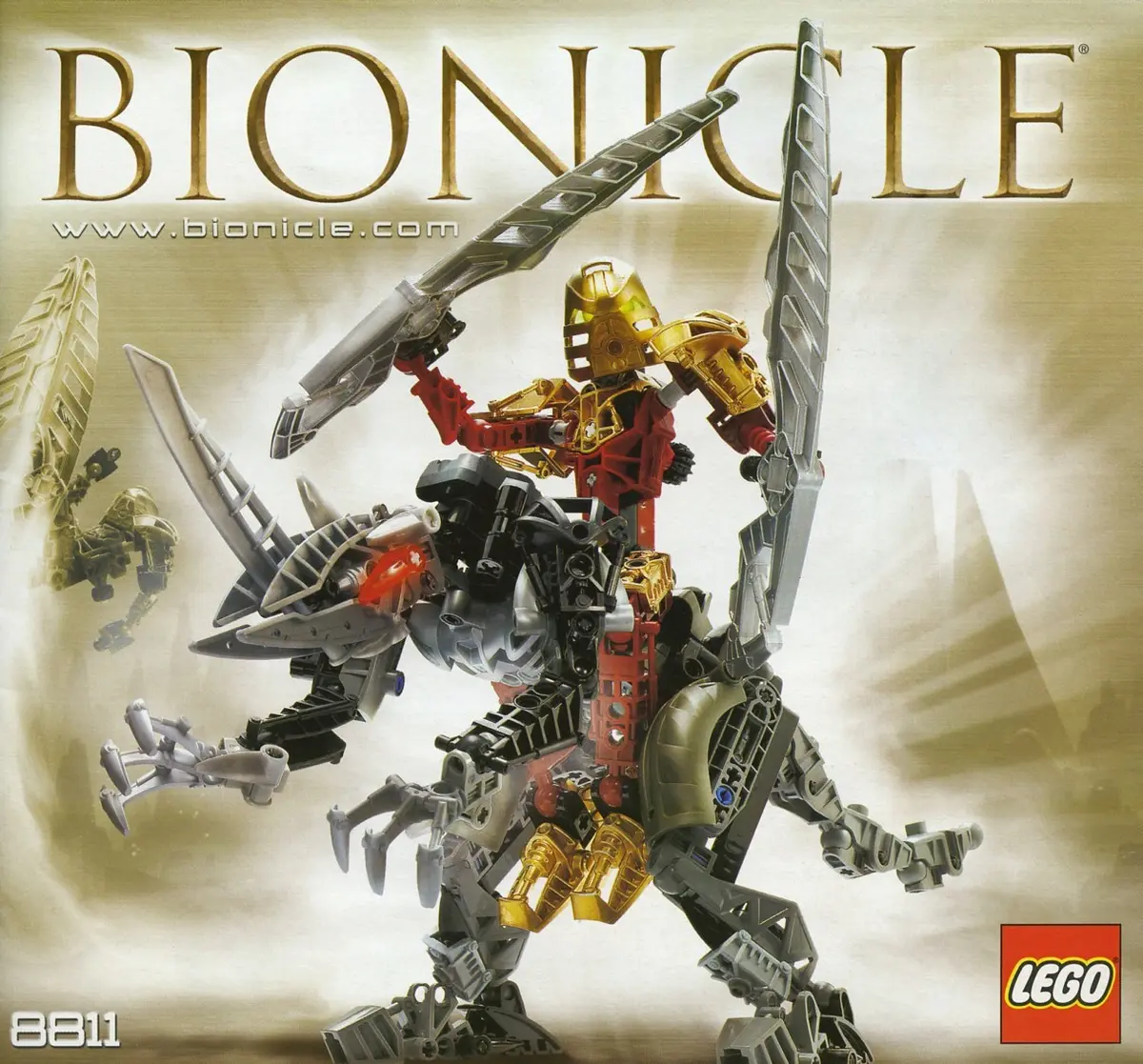 LEGO Bionicle 8811 Toa Lhikan and Kikanalo set
