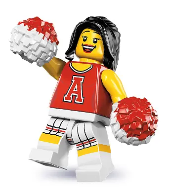 LEGO Collectable Minifigures 8833 Red Cheerleader set