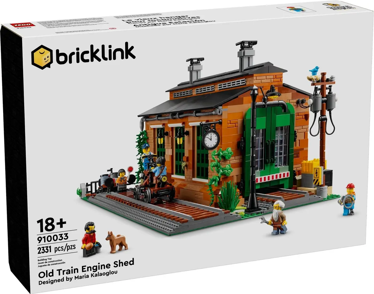 LEGO BrickLink 910033 Old Train Engine Shed set, image 4