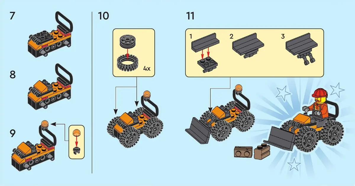 LEGO City 951441 Construction Worker with Wheel Loader set, image 3