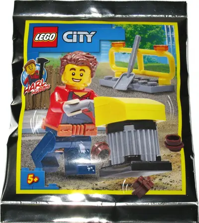 LEGO City 952018 Harl Hubbs with Tamping Rammer set