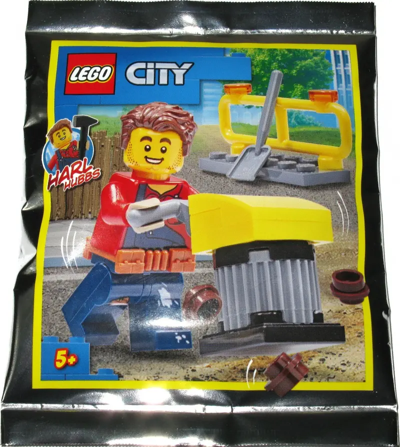 LEGO City 952018 Harl Hubbs with Tamping Rammer set