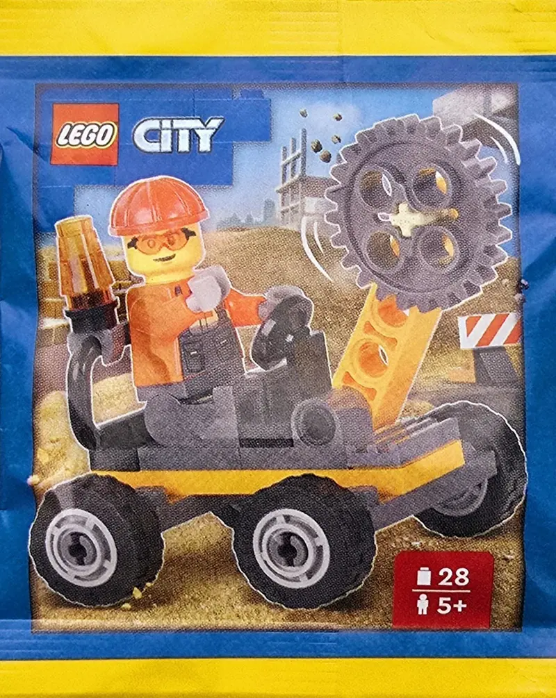 LEGO City 952502 Construction Worker with Rotary Cutter set