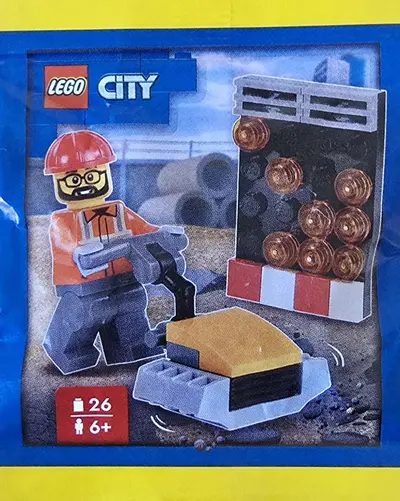 LEGO City 952510 Construction Worker with Vibration Plate set