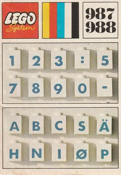 LEGO System 988 Alphabet Bricks set