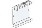 LEGO Bulk Bricks B002 1x4x3 Thin Wall Element, Clear set