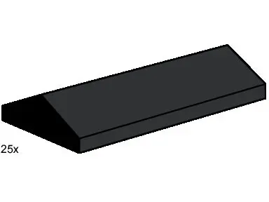 LEGO Bulk Bricks B004 2 x 4 Ridge Roof Tiles, Low Sloped Black set