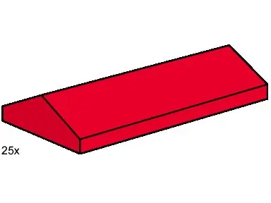 LEGO Bulk Bricks B005 2 x 4 Ridge Roof Tiles, Low Sloped Red set